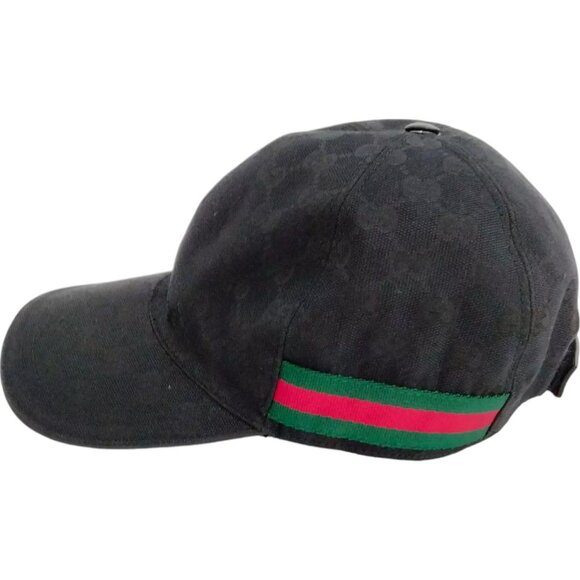 155290AV (S4) Gucci Cap Black PVC - Picture 2 of 10